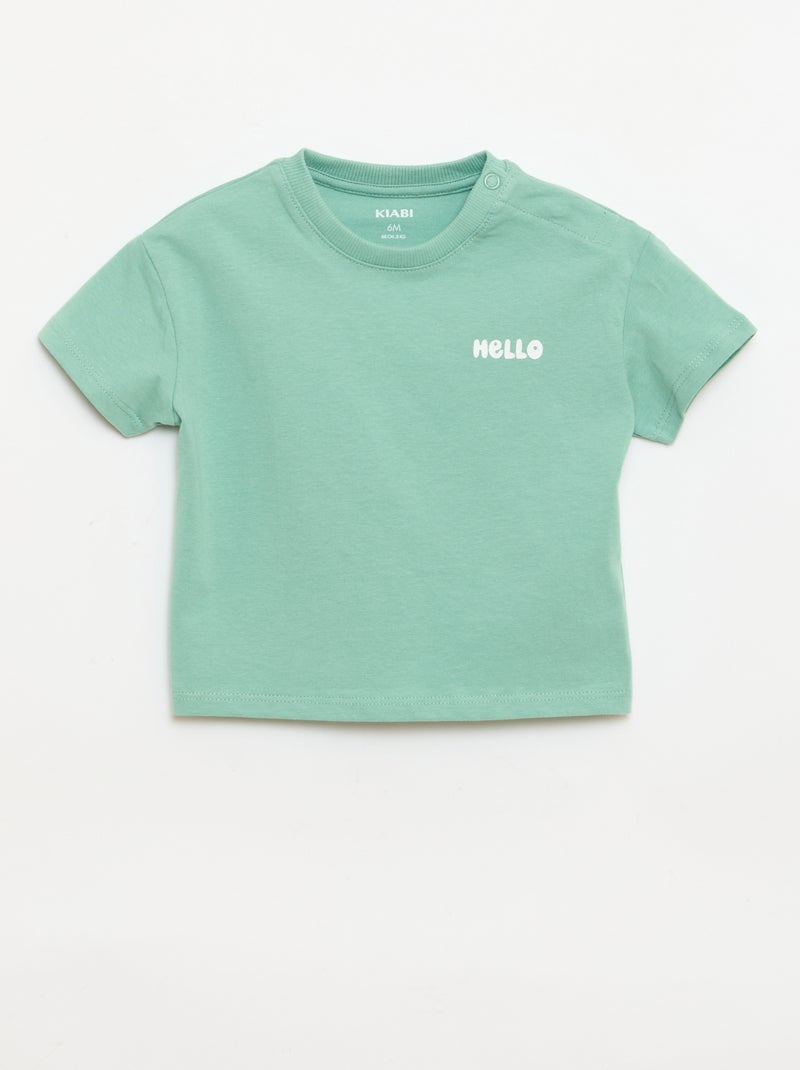 Set di 2 T-shirt a maniche corte in jersey di cotone Bianco - Kiabi
