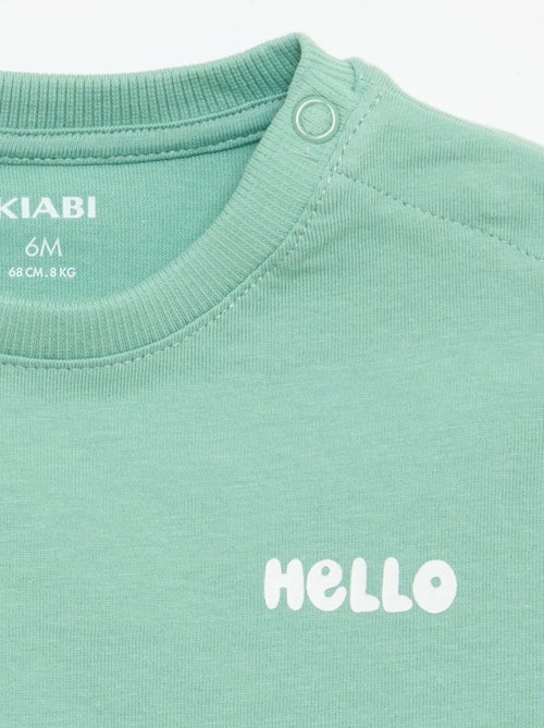 Set di 2 T-shirt a maniche corte in jersey di cotone - Kiabi