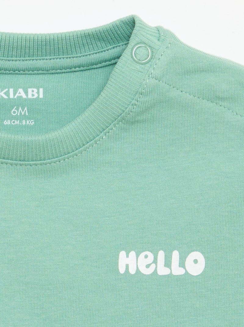 Set di 2 T-shirt a maniche corte in jersey di cotone Bianco - Kiabi