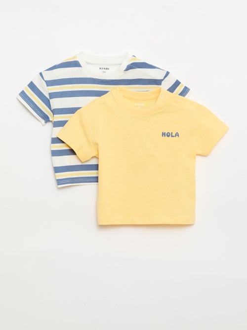 Set di 2 T-shirt a maniche corte in jersey di cotone - Kiabi
