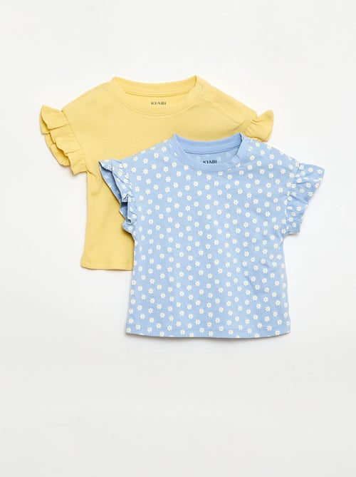 Set di 2 t-shirt a maniche corte in jersey di cotone - Kiabi