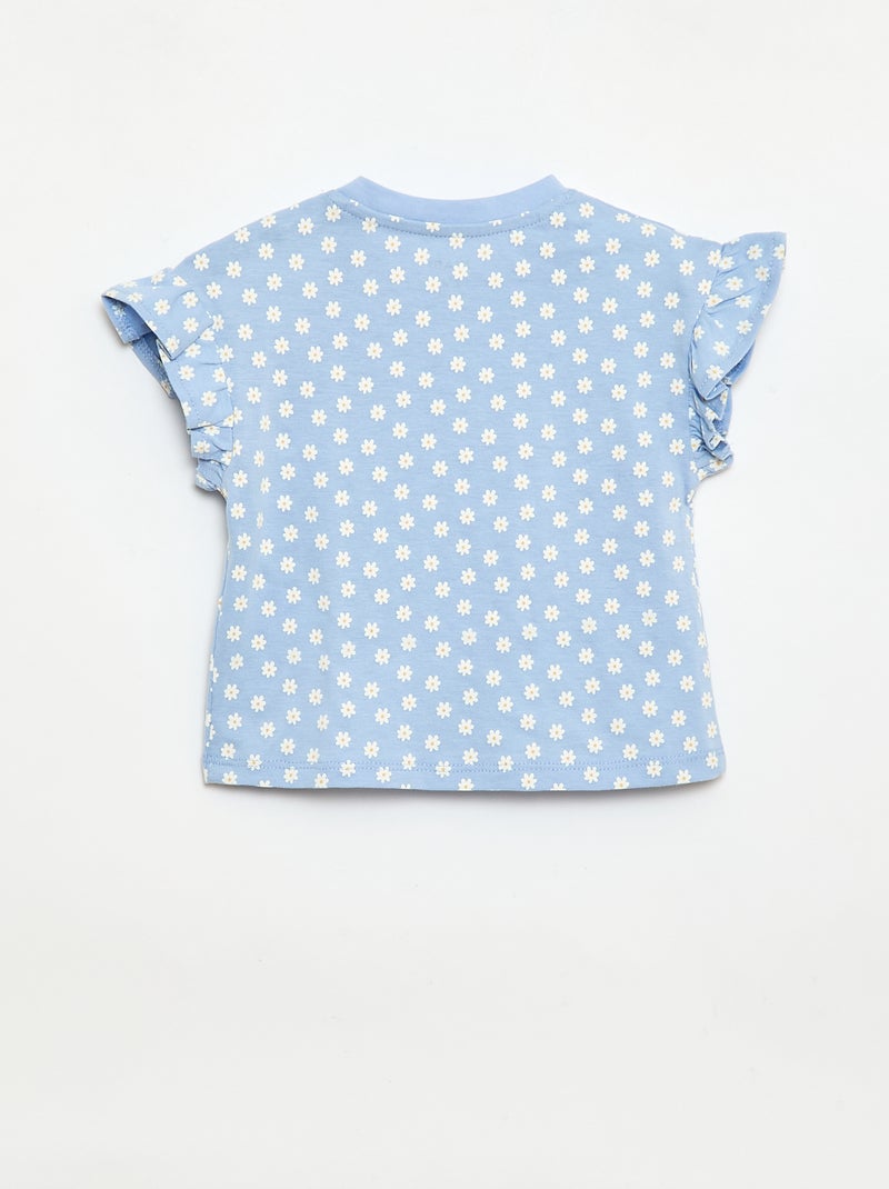 Set di 2 t-shirt a maniche corte in jersey di cotone Blu - Kiabi