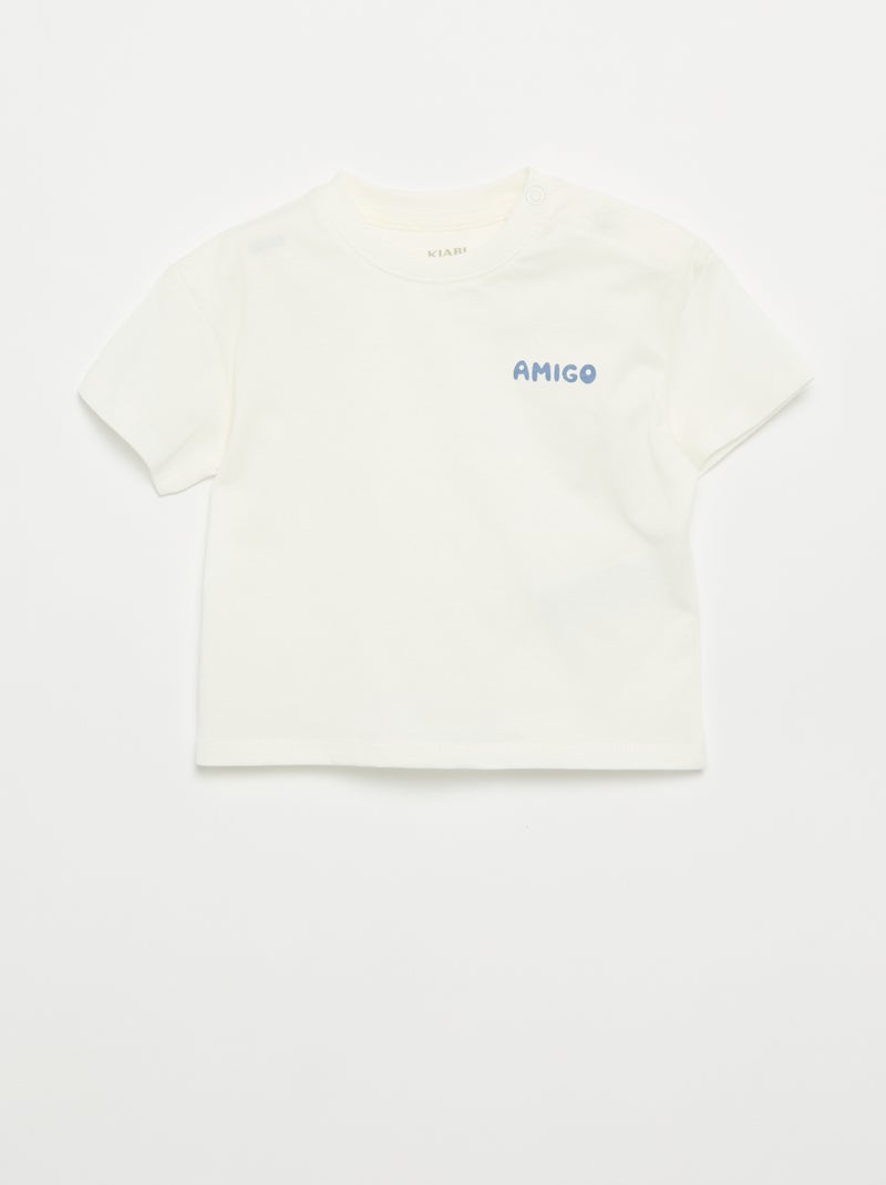 Set di 2 T-shirt a maniche corte in jersey di cotone Blu - Kiabi