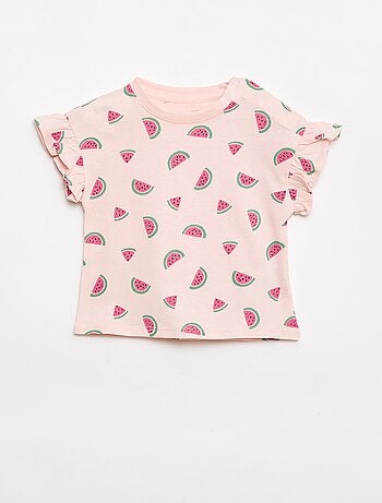 Set di 2 t-shirt a maniche corte in jersey di cotone