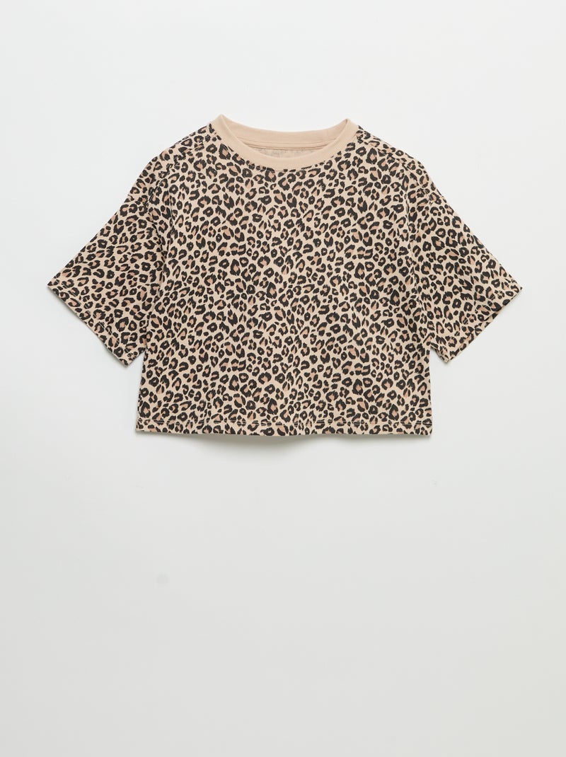 Set di 2 t-shirt a maniche corte Marrone - Kiabi