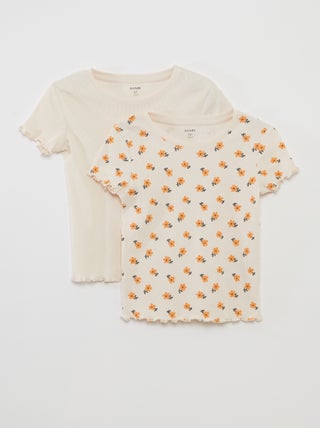Set di 2 t-shirt a maniche corte