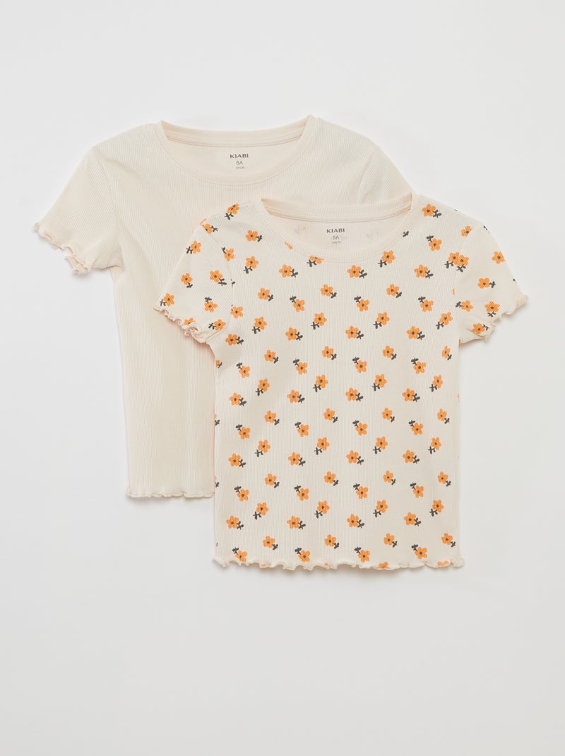 Set di 2 t-shirt a maniche corte ROSA - Kiabi