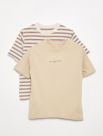 Set di 2 T-shirt a maniche corte stampate