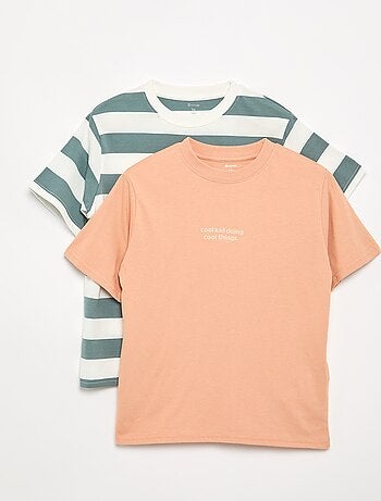 Set di 2 T-shirt a maniche corte stampate