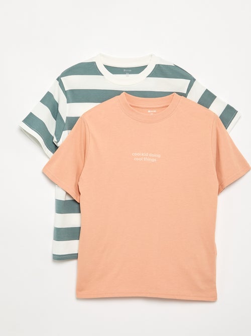 Set di 2 T-shirt a maniche corte stampate - Kiabi