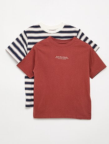 Set di 2 T-shirt a maniche corte stampate