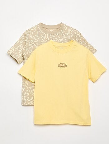 Set di 2 T-shirt a maniche corte stampate