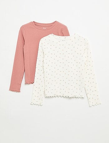 Set di 2 T-shirt a maniche lunghe