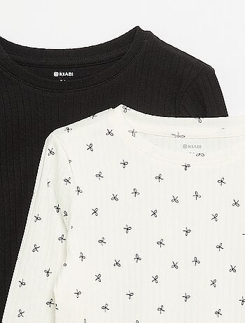 Set di 2 T-shirt a maniche lunghe
