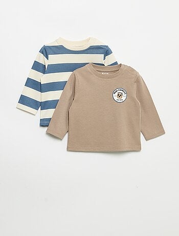 Set di 2 T-shirt a maniche lunghe