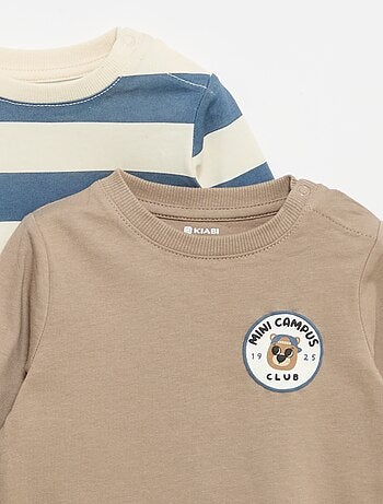 Set di 2 T-shirt a maniche lunghe