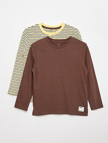 Set di 2 T-shirt a maniche lunghe