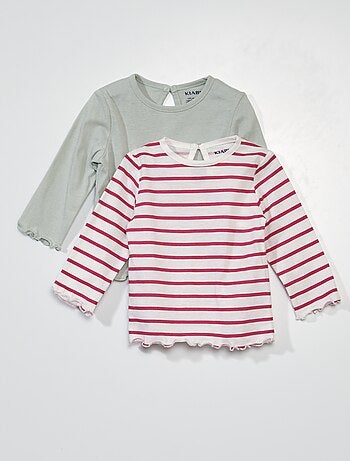 Set di 2 t-shirt a maniche lunghe - Kiabi