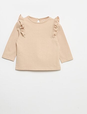 Set di 2 t-shirt a maniche lunghe in jersey di cotone