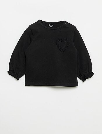 Set di 2 t-shirt a maniche lunghe in jersey di cotone