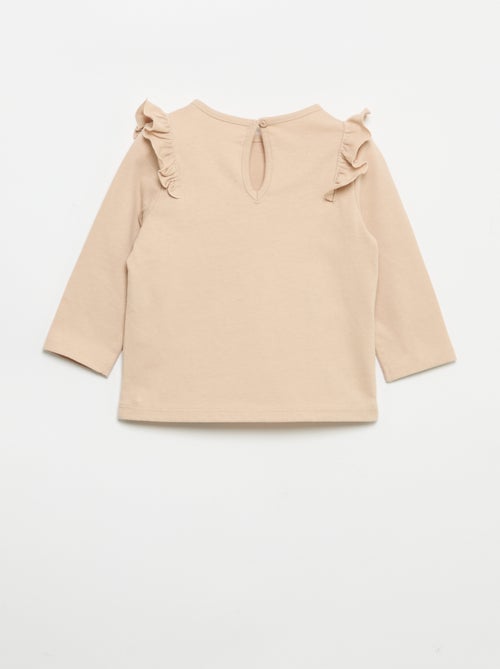 Set di 2 t-shirt a maniche lunghe in jersey di cotone - Kiabi Set di 2 t-shirt a maniche lunghe in jersey di cotone - Kiabi