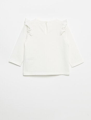 Set di 2 t-shirt a maniche lunghe in jersey di cotone