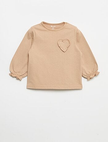 Set di 2 t-shirt a maniche lunghe in jersey di cotone