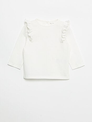 Set di 2 t-shirt a maniche lunghe in jersey di cotone