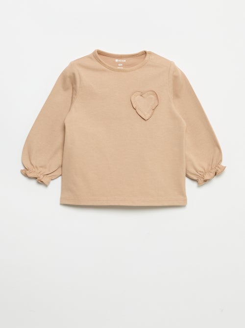 Set di 2 t-shirt a maniche lunghe in jersey di cotone - Kiabi Set di 2 t-shirt a maniche lunghe in jersey di cotone - Kiabi