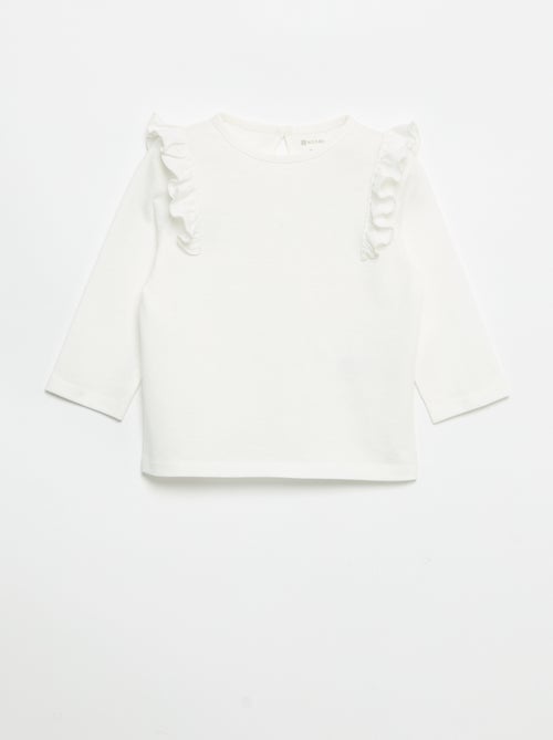 Set di 2 t-shirt a maniche lunghe in jersey di cotone - Kiabi Set di 2 t-shirt a maniche lunghe in jersey di cotone - Kiabi