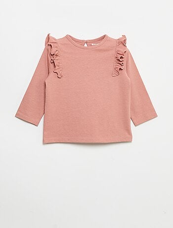 Set di 2 t-shirt a maniche lunghe in jersey di cotone