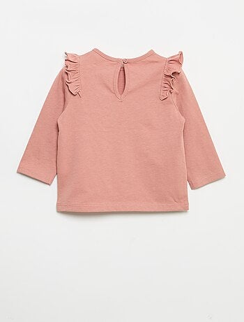 Set di 2 t-shirt a maniche lunghe in jersey di cotone