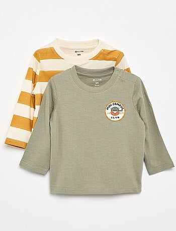 Set di 2 T-shirt a maniche lunghe
