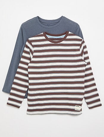 Set di 2 T-shirt a maniche lunghe