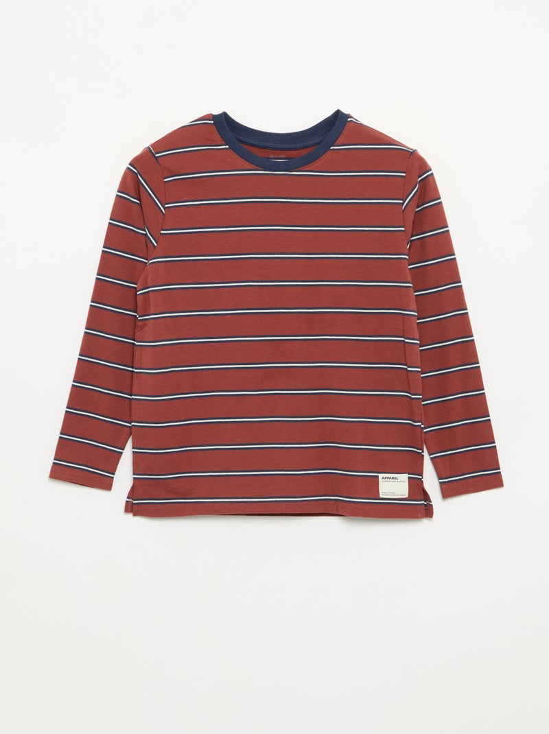 Set di 2 T-shirt a maniche lunghe Marrone - Kiabi
