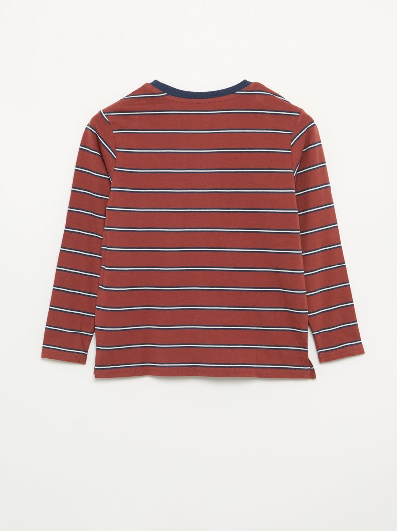 Set di 2 T-shirt a maniche lunghe Marrone - Kiabi