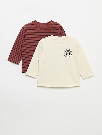 Set di 2 T-shirt a maniche lunghe