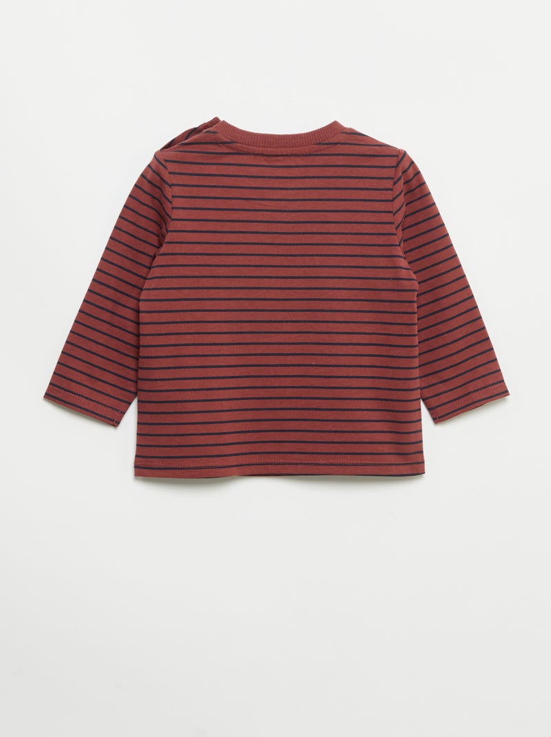 Set di 2 T-shirt a maniche lunghe Marrone - Kiabi