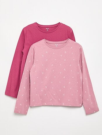 Set di 2 T-shirt a maniche lunghe