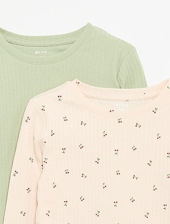 Set di 2 T-shirt a maniche lunghe