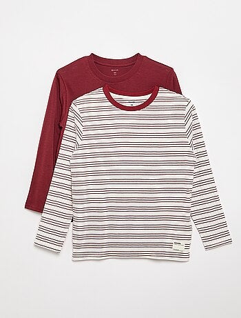 Set di 2 T-shirt a maniche lunghe