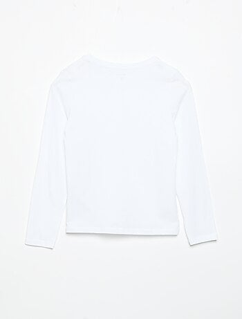 Set di 2 t-shirt a maniche lunghe tinta unita
