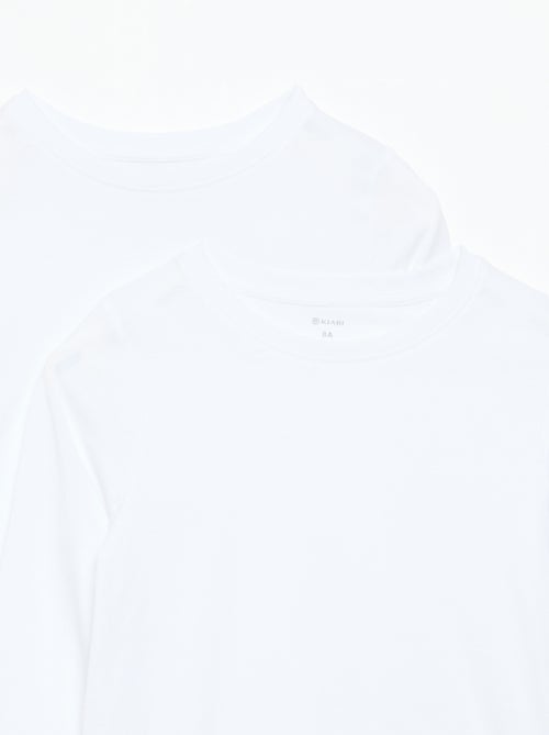 Set di 2 t-shirt a maniche lunghe tinta unita - Kiabi Set di 2 t-shirt a maniche lunghe tinta unita - Kiabi