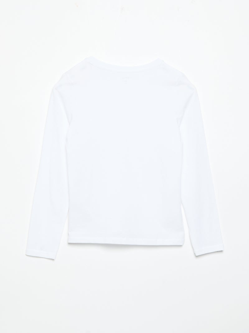 Set di 2 t-shirt a maniche lunghe tinta unita Bianco - Kiabi