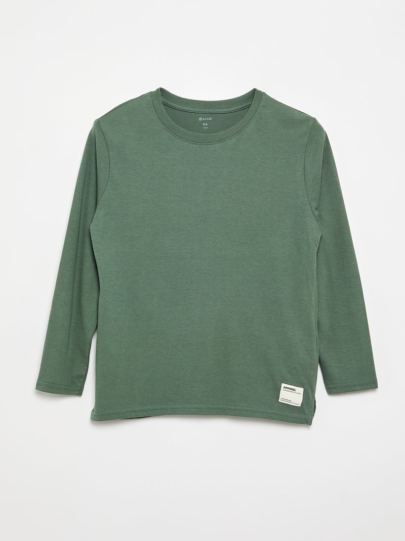 Set di 2 T-shirt a maniche lunghe Verde - Kiabi