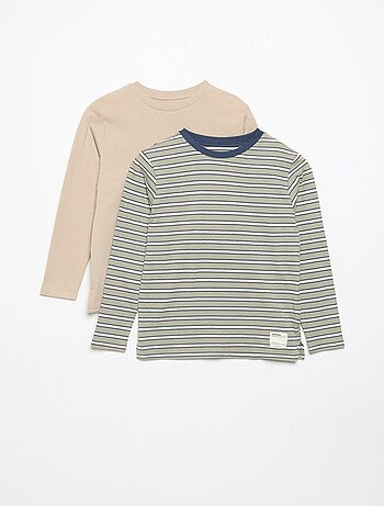 Set di 2 T-shirt a maniche lunghe