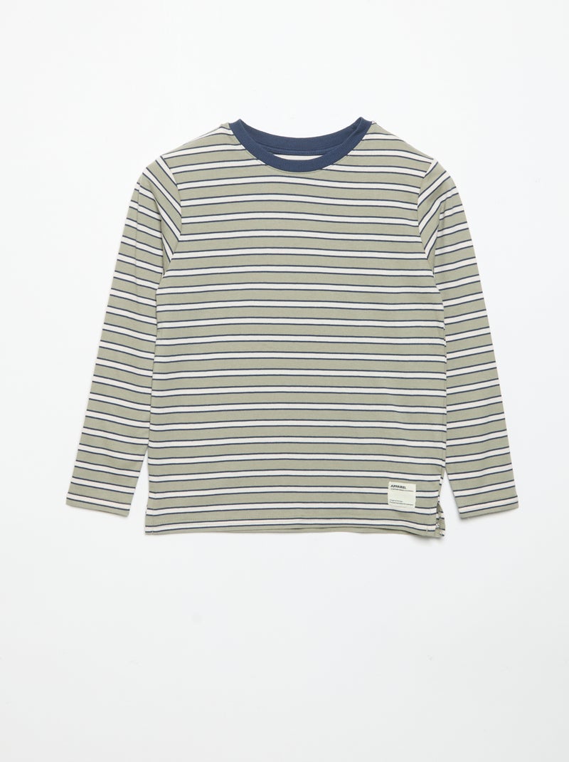 Set di 2 T-shirt a maniche lunghe Verde - Kiabi