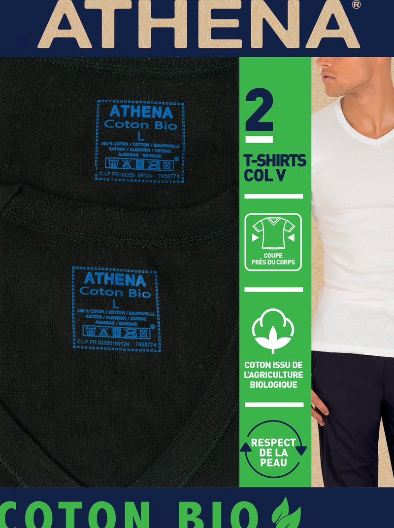 Set di 2 t-shirt 'Athena' in cotone NERO - Kiabi