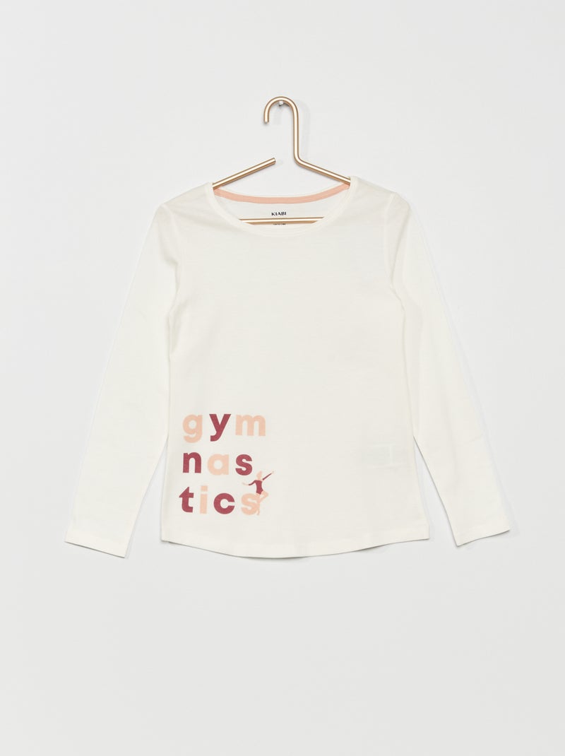 Set di 2 t-shirt 'ballerina' a scollo tondo BIANCO - Kiabi