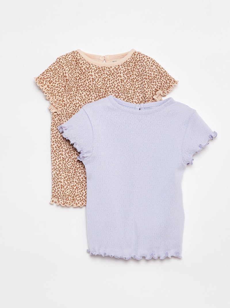 Set di 2 t-shirt BEIGE - Kiabi